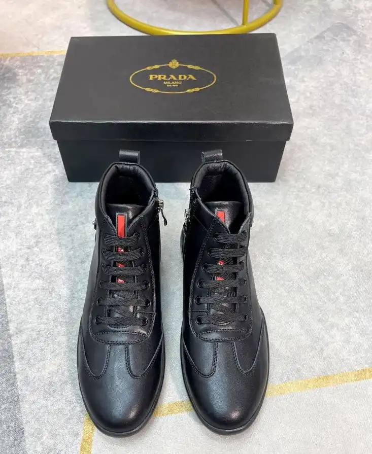 hype Prada Leather Shoes