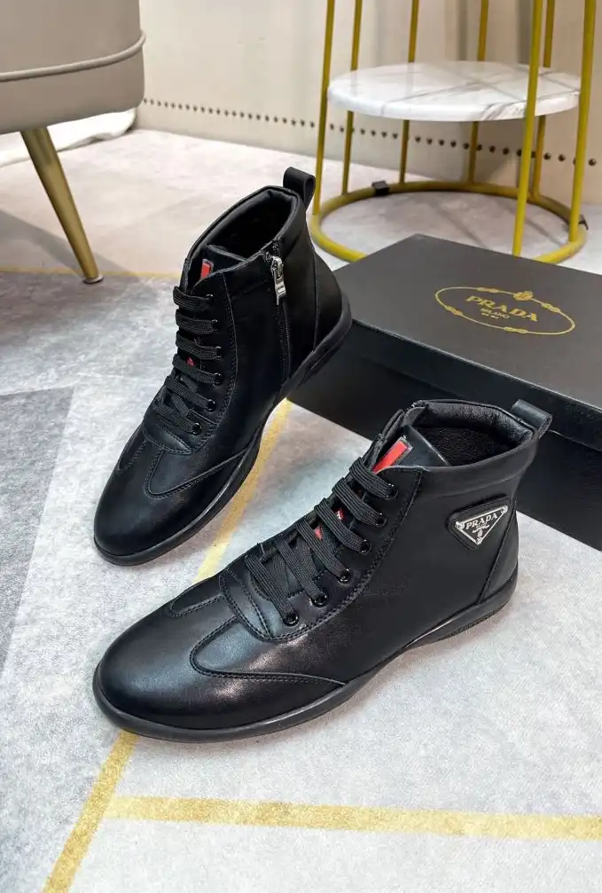 hype Prada Leather Shoes