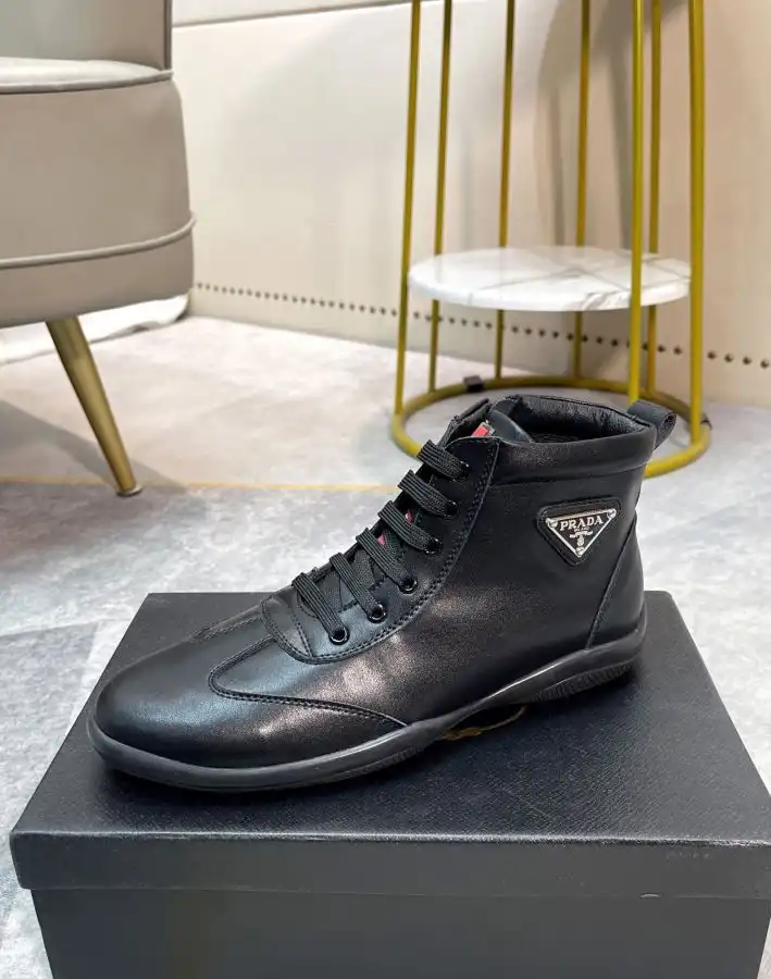 hype Prada Leather Shoes