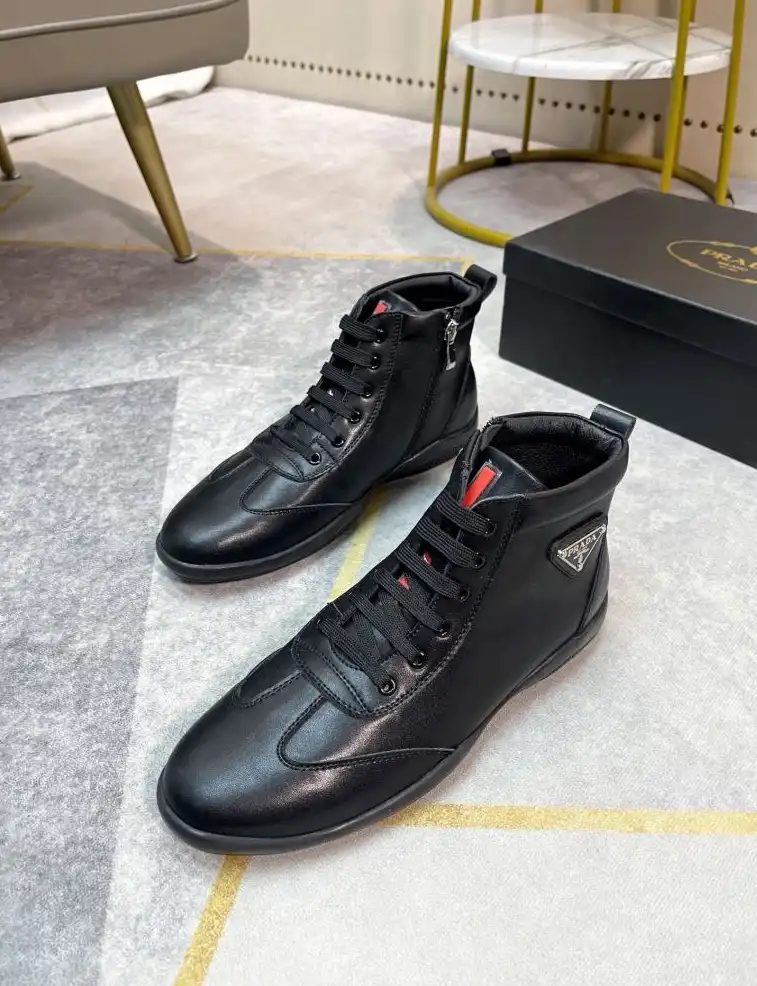 hype Prada Leather Shoes