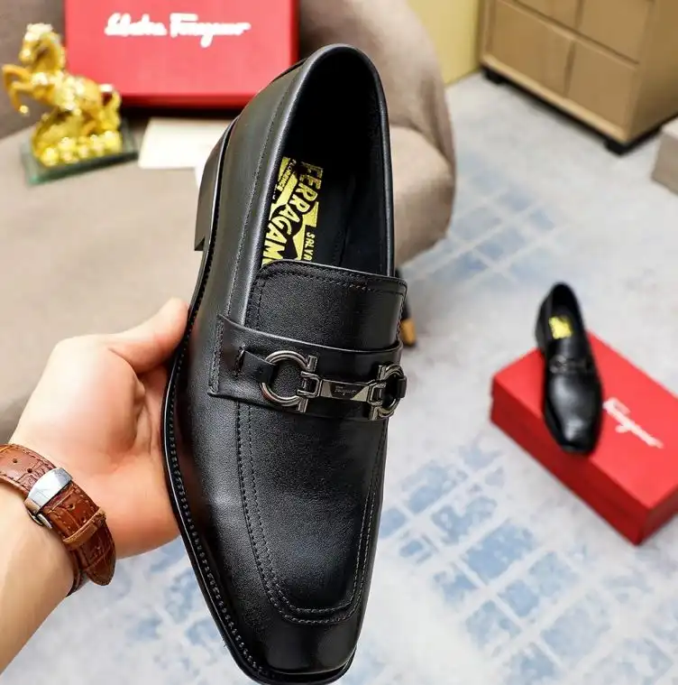 hype Ferragamo Leather Shoes