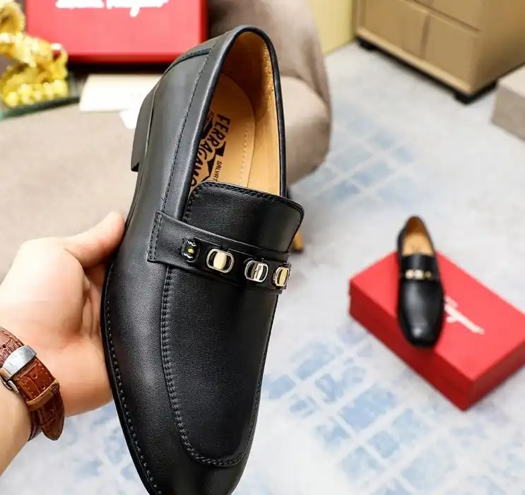 hype Ferragamo Leather Shoes