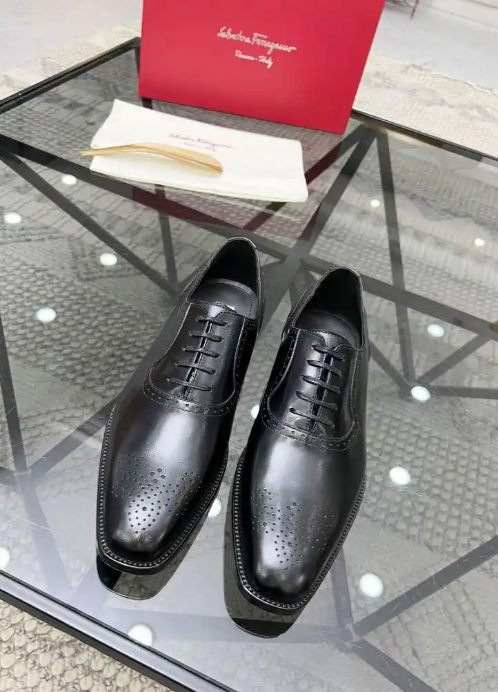 hype Ferragamo Leather Shoes