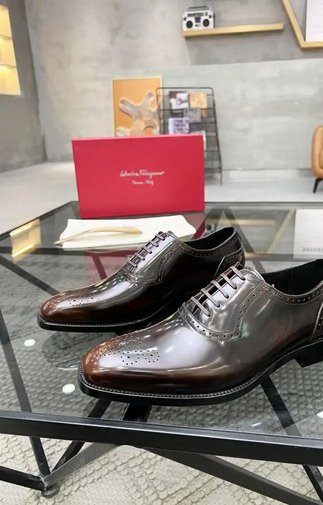 hype Ferragamo Leather Shoes