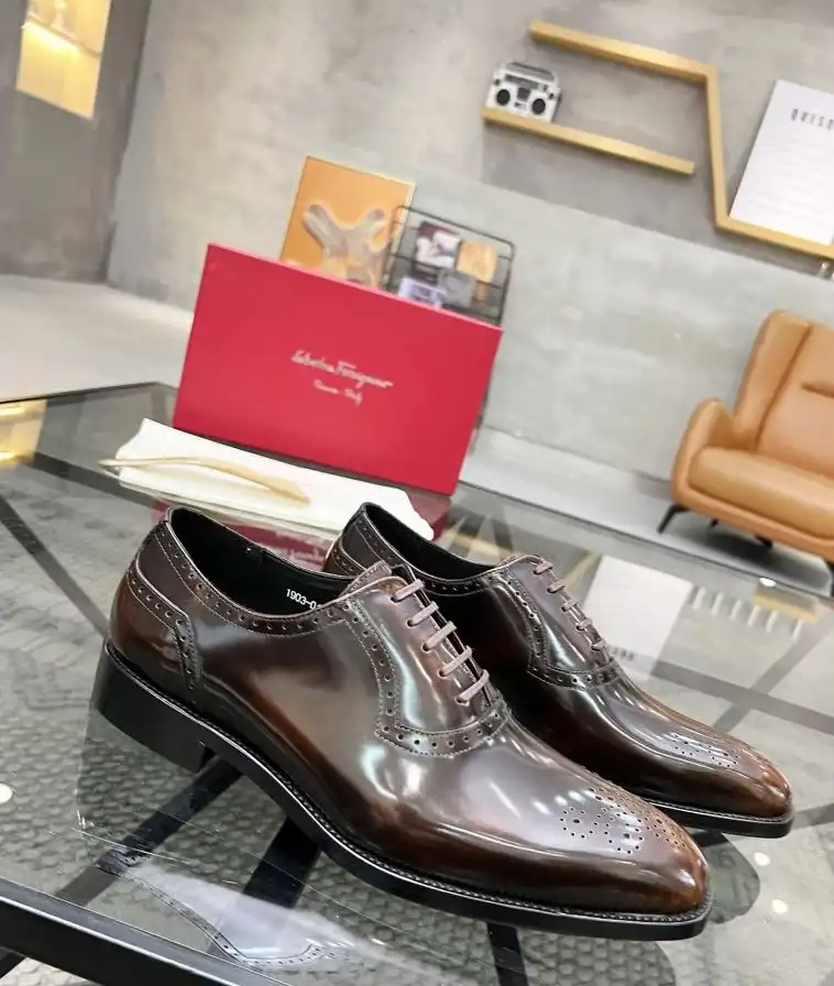 hype Ferragamo Leather Shoes