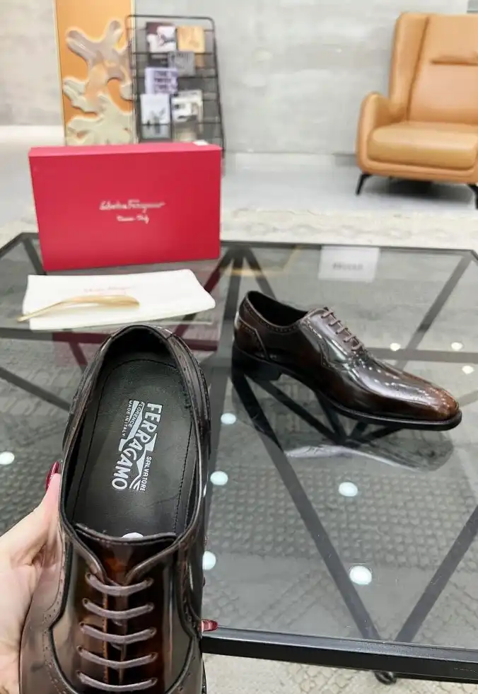 hype Ferragamo Leather Shoes