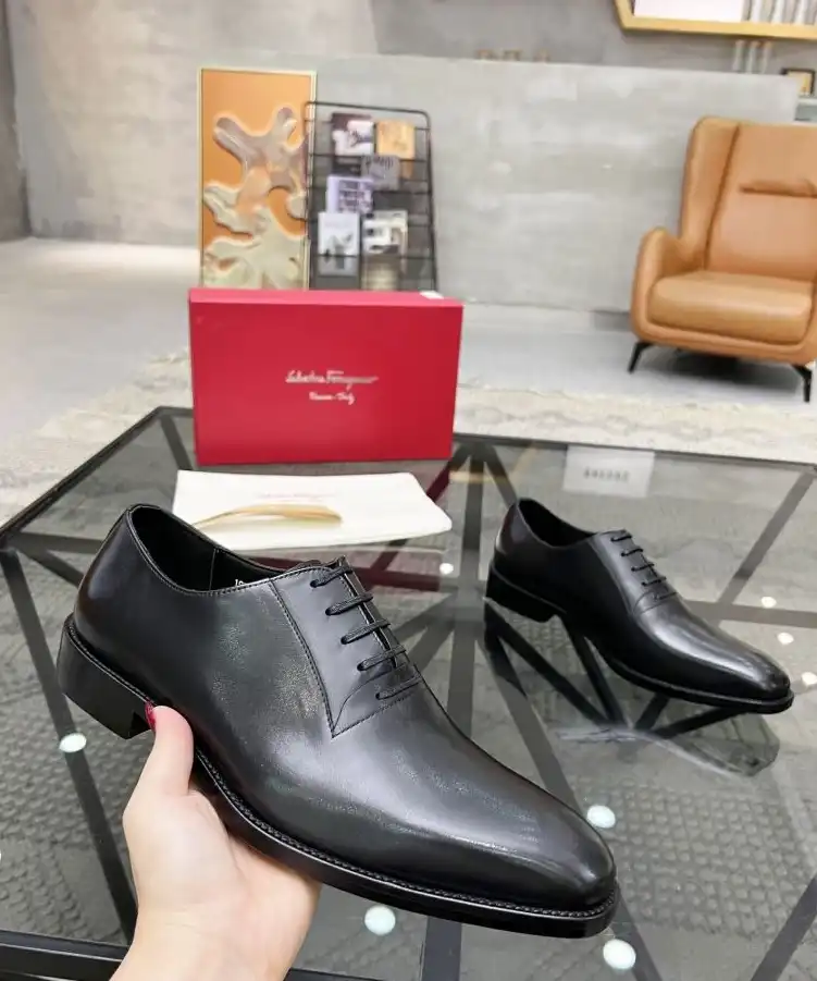 hype Ferragamo Leather Shoes