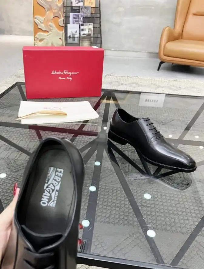 hype Ferragamo Leather Shoes