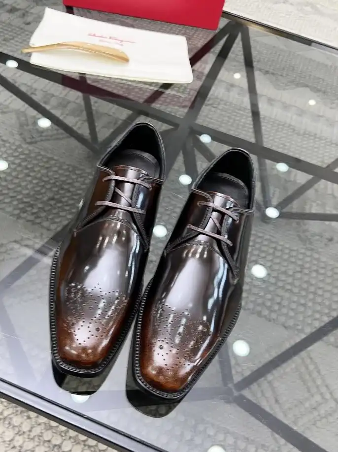 hype Ferragamo Leather Shoes