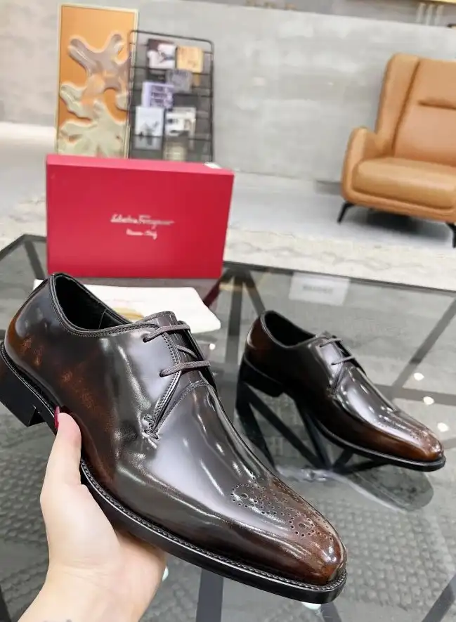 hype Ferragamo Leather Shoes