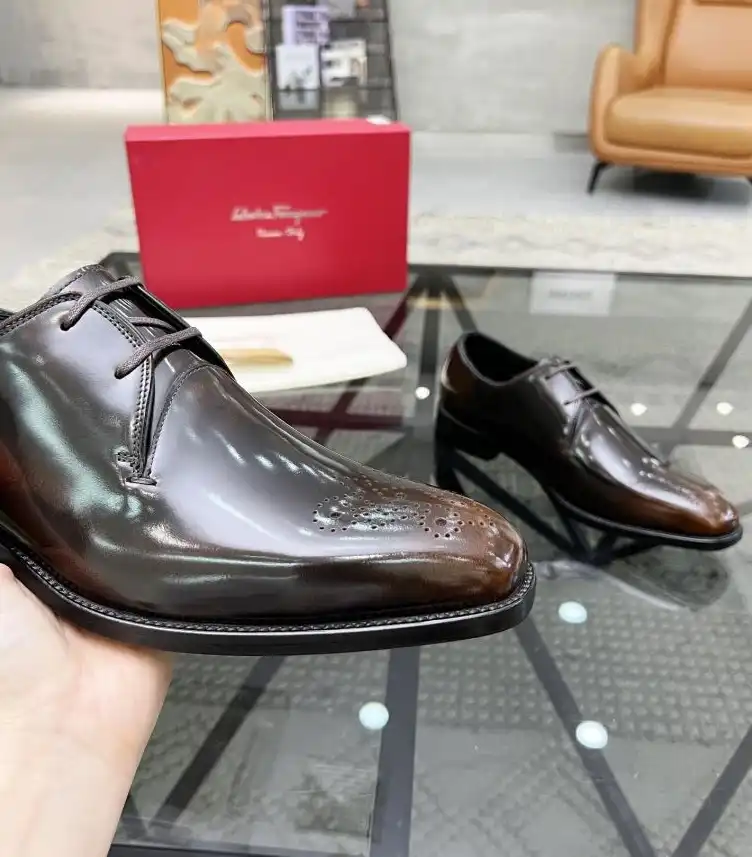 hype Ferragamo Leather Shoes