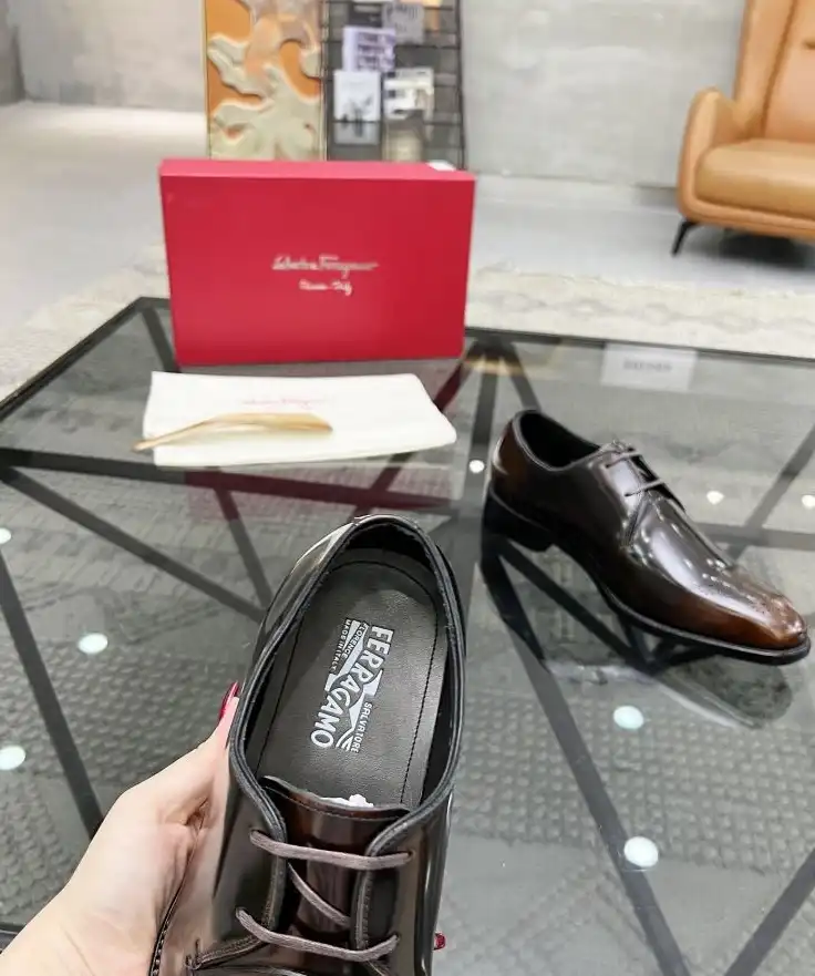 hype Ferragamo Leather Shoes