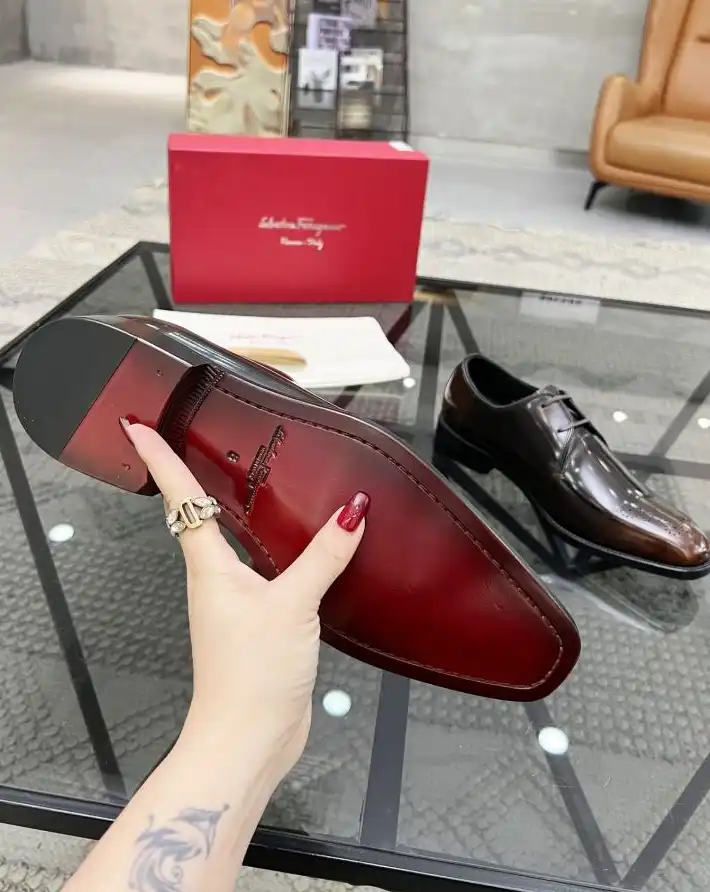 hype Ferragamo Leather Shoes