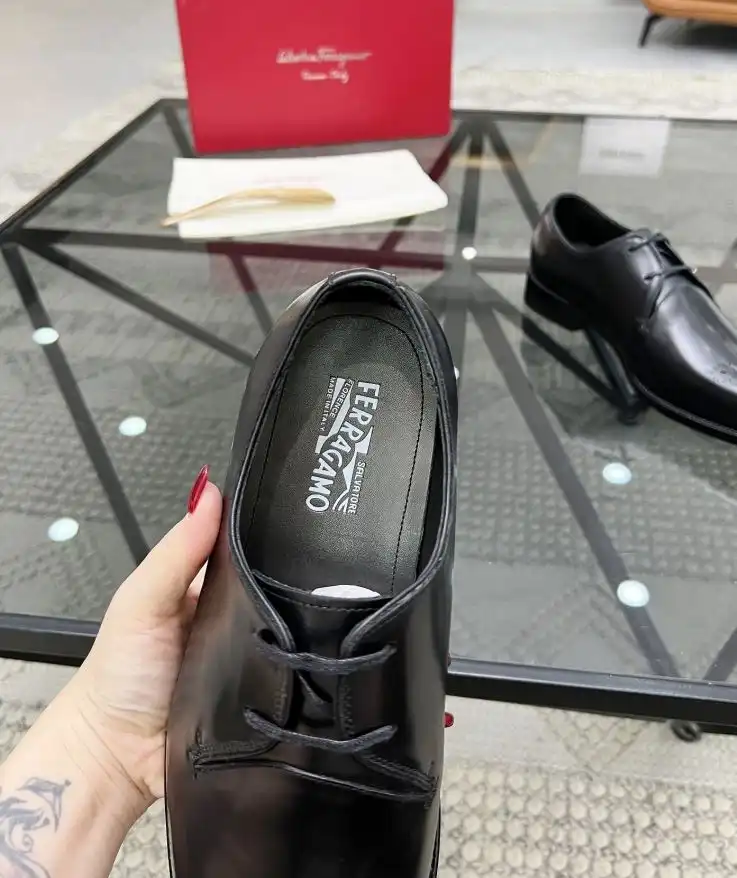 hype Ferragamo Leather Shoes