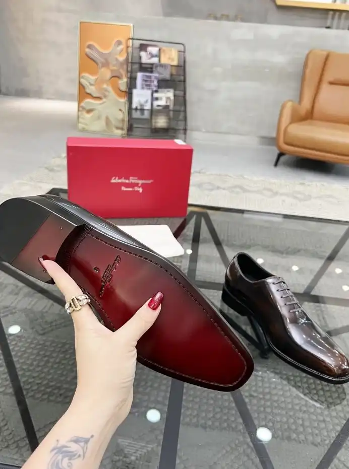 hype Ferragamo Leather Shoes