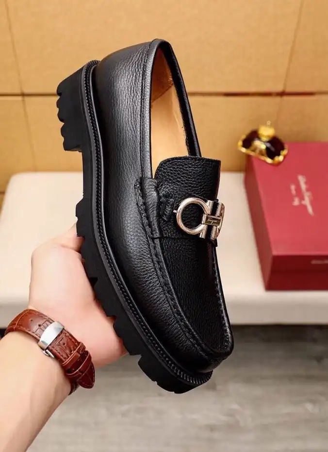 hype Ferragamo Leather Shoes