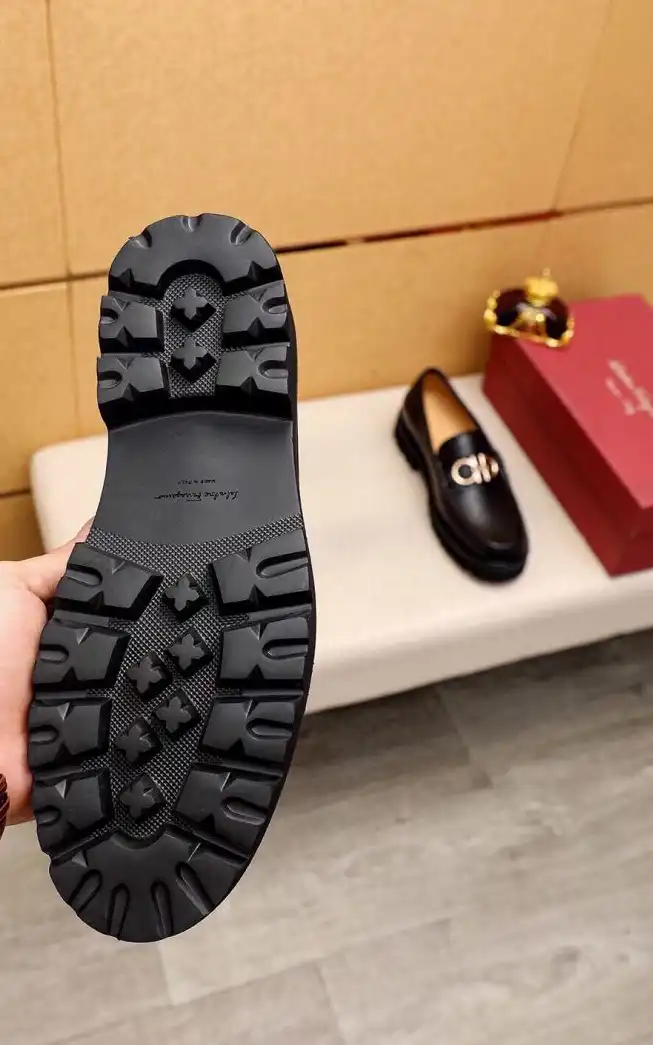 hype Ferragamo Leather Shoes