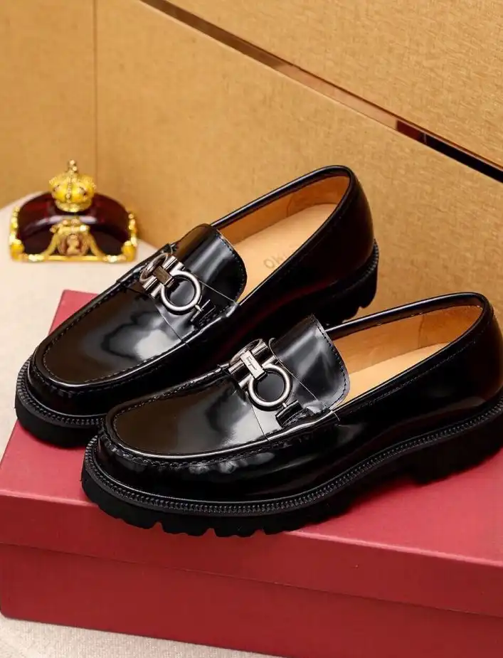 hype Ferragamo Leather Shoes