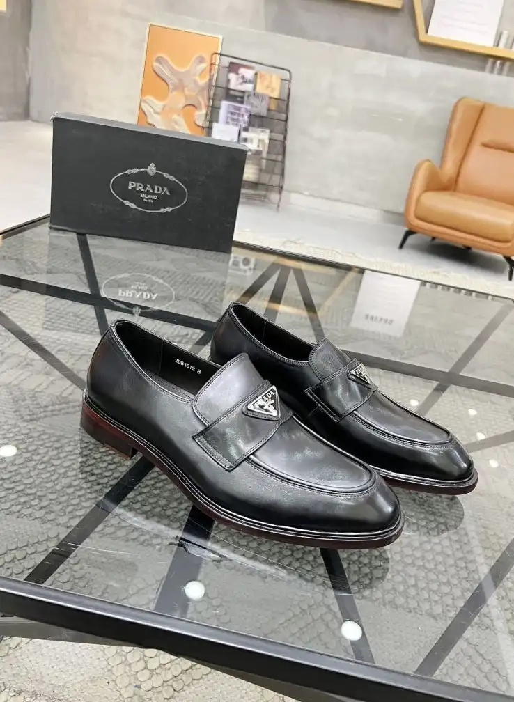 hype Prada Leather Shoes