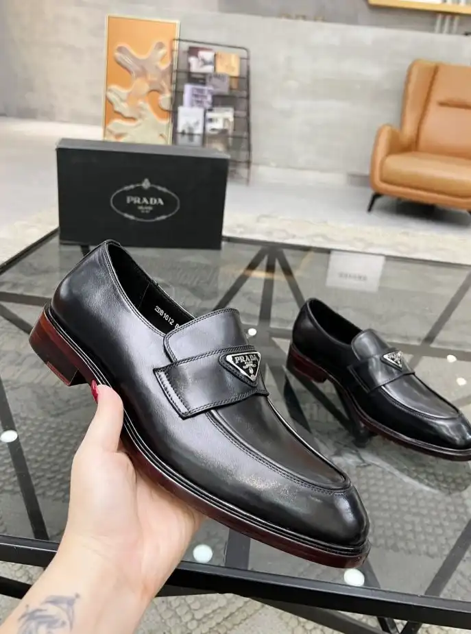 hype Prada Leather Shoes