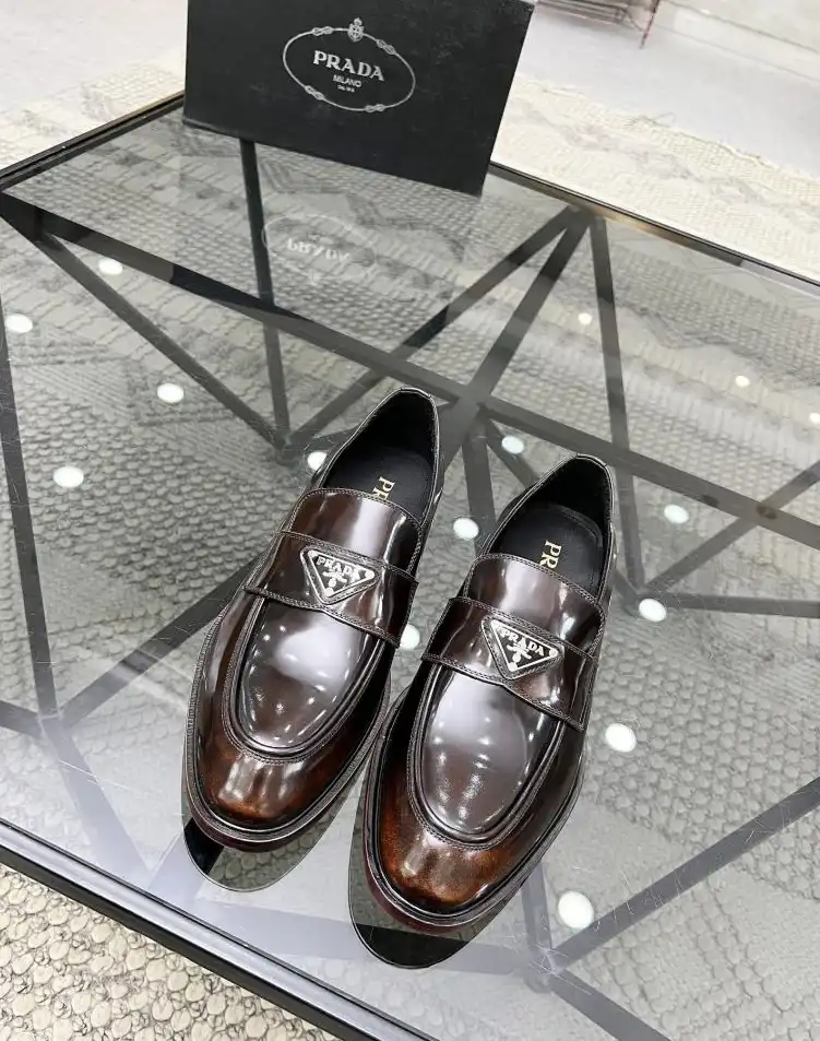 hype Prada Leather Shoes