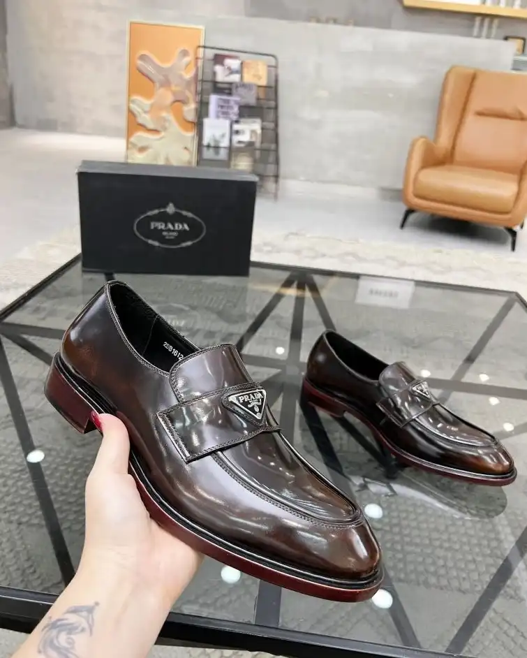 hype Prada Leather Shoes