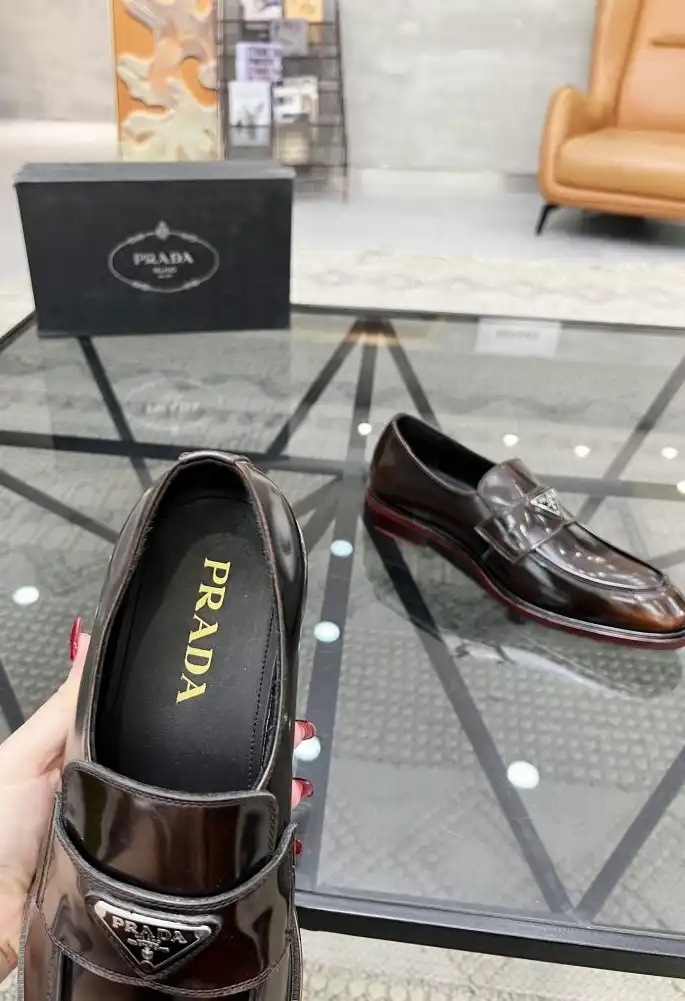 hype Prada Leather Shoes