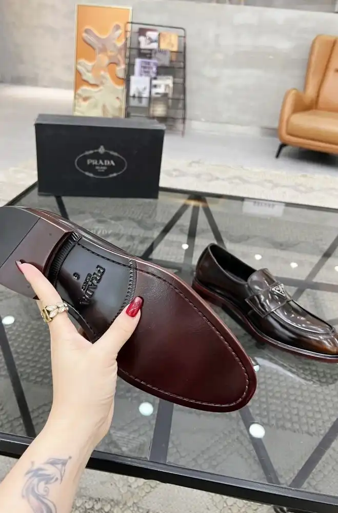 hype Prada Leather Shoes