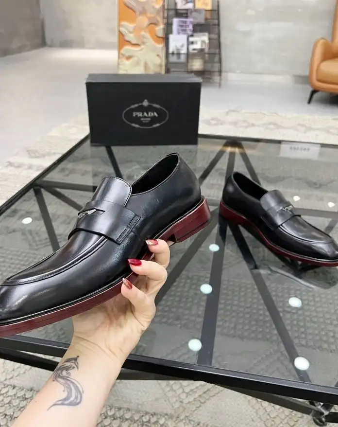 hype Prada Leather Shoes