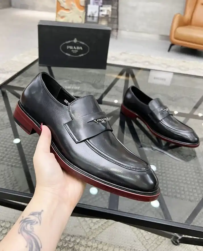 hype Prada Leather Shoes