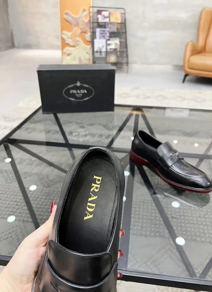 hype Prada Leather Shoes