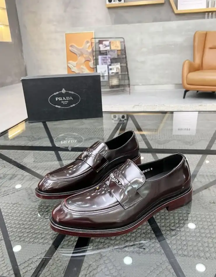 hype Prada Leather Shoes