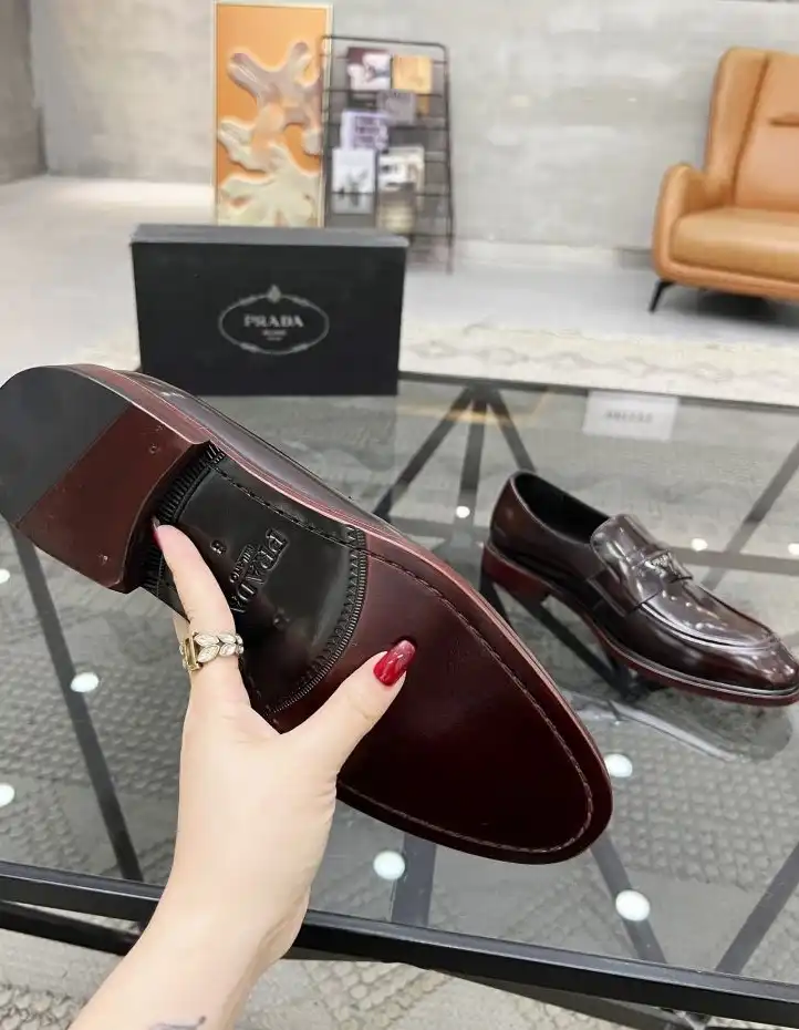 hype Prada Leather Shoes