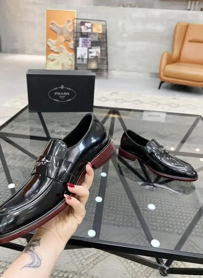 hype Prada Leather Shoes