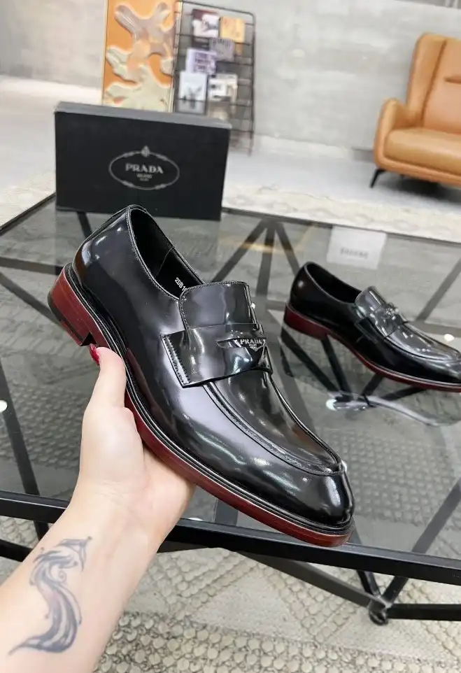 hype Prada Leather Shoes