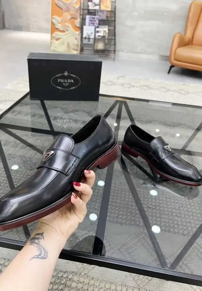 hype Prada Leather Shoes