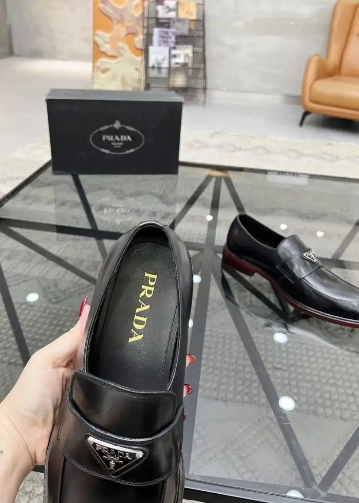 hype Prada Leather Shoes