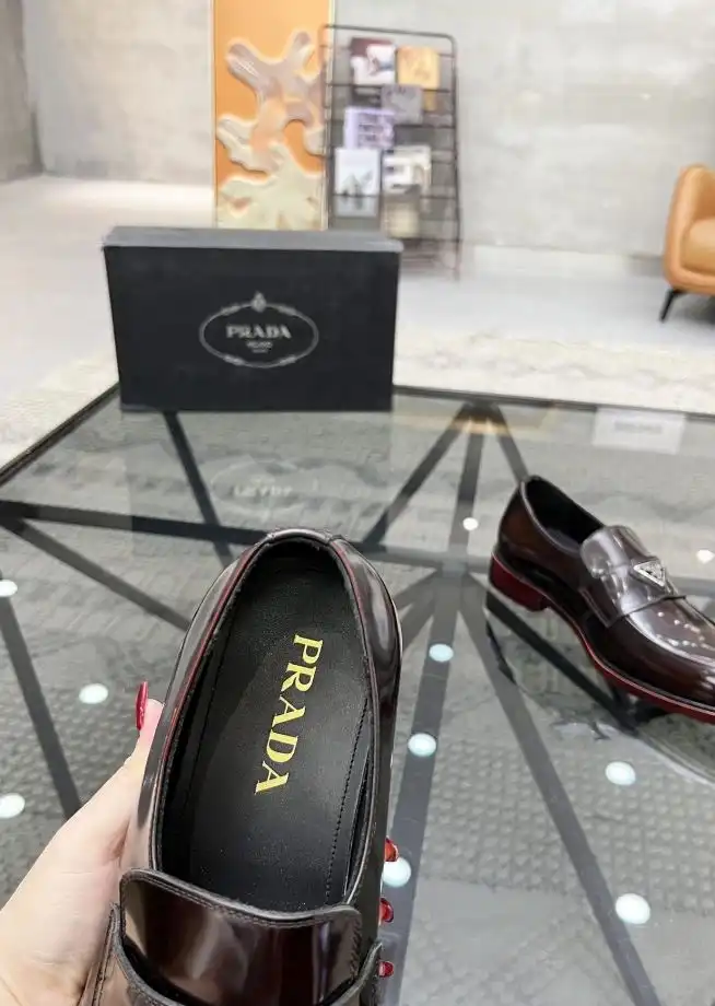 hype Prada Leather Shoes