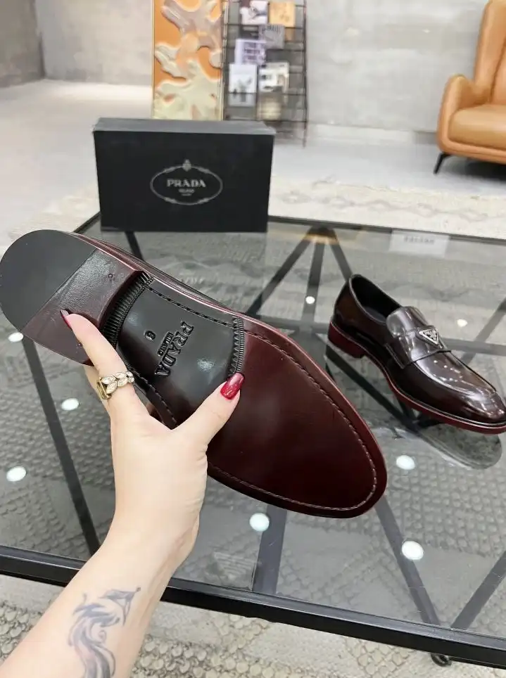 hype Prada Leather Shoes