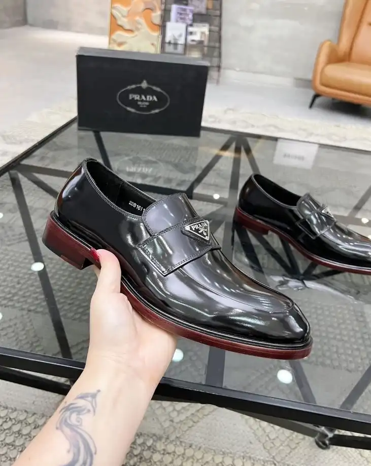 hype Prada Leather Shoes