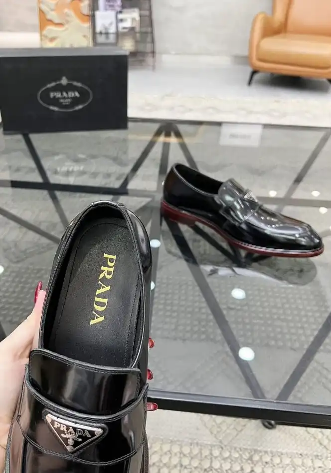 hype Prada Leather Shoes