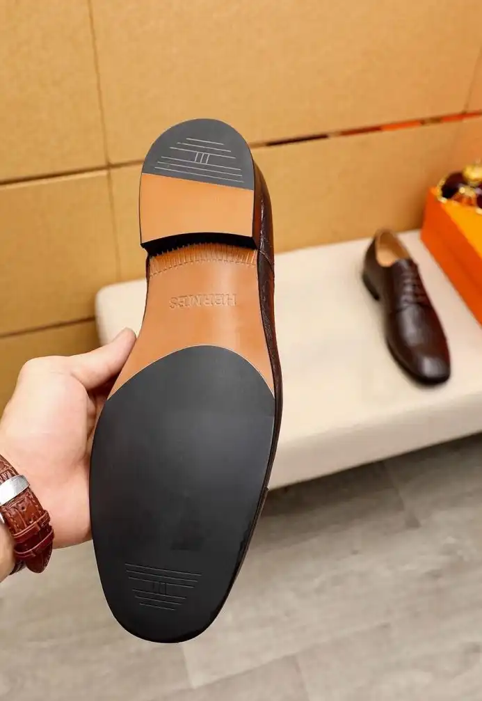 hype Hermes Leather Shoes