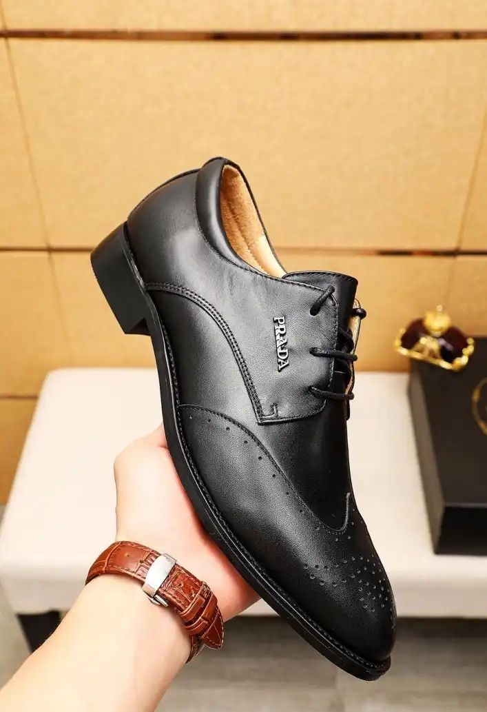 hype Prada Leather Shoes