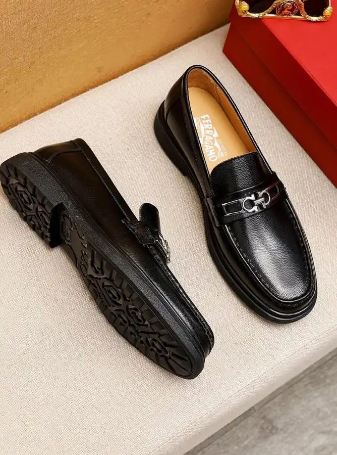 hype Ferragamo Leather Shoes