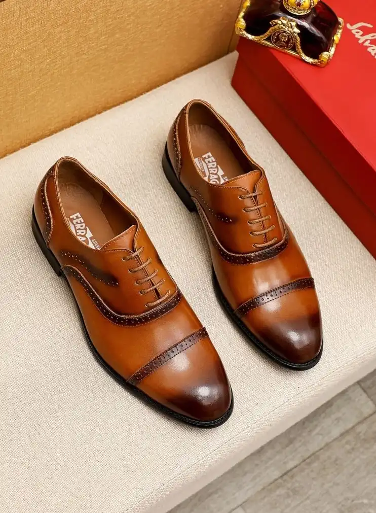 hype Ferragamo Leather Shoes