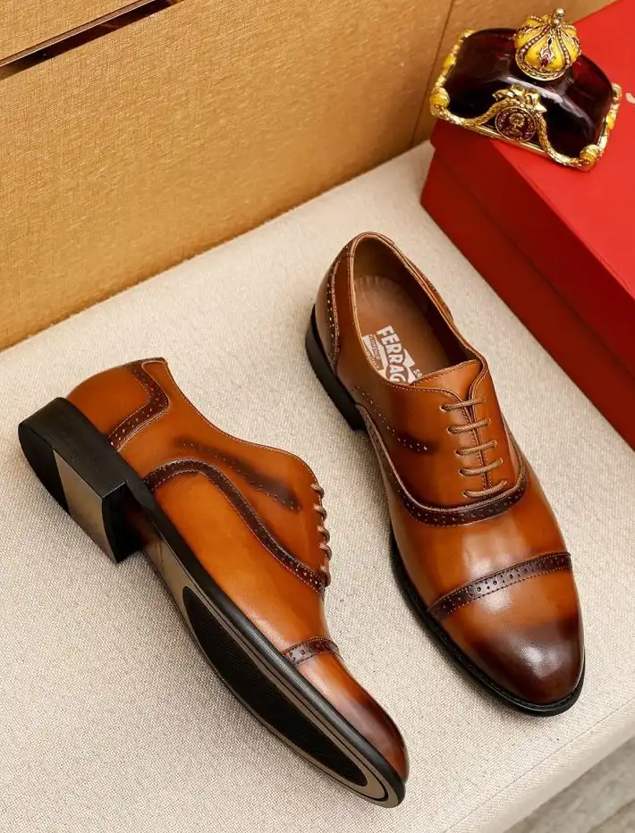 hype Ferragamo Leather Shoes