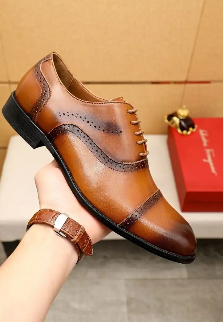 hype Ferragamo Leather Shoes