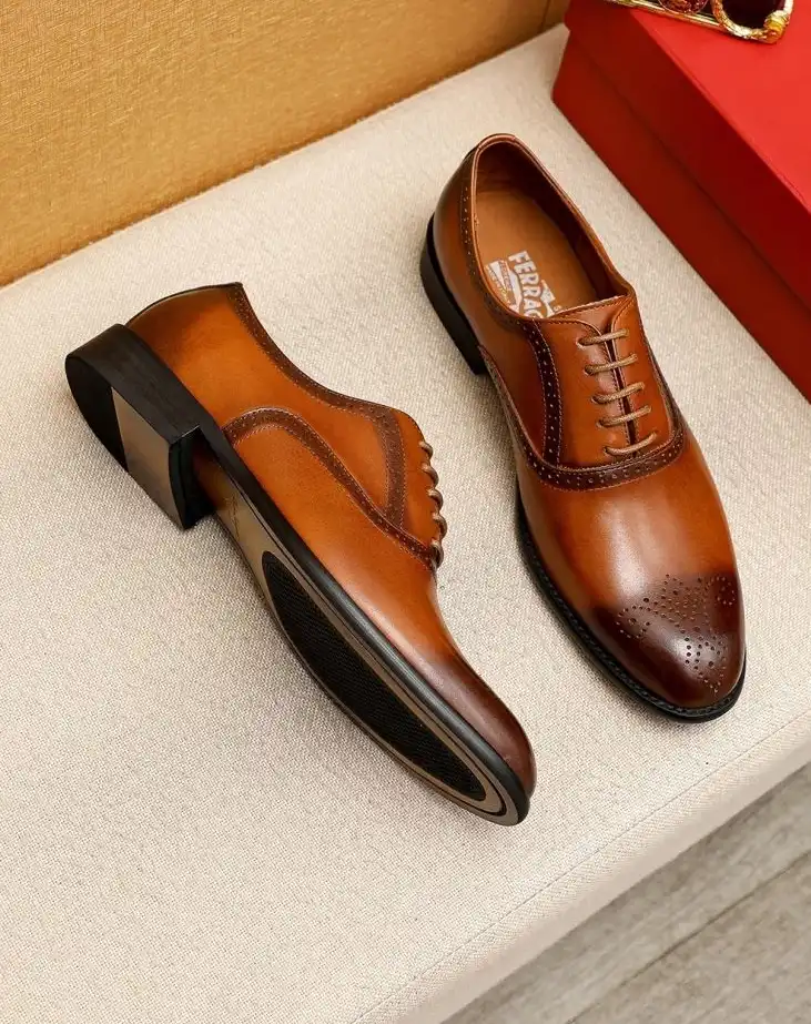 hype Ferragamo Leather Shoes