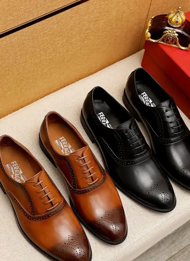 hype Ferragamo Leather Shoes