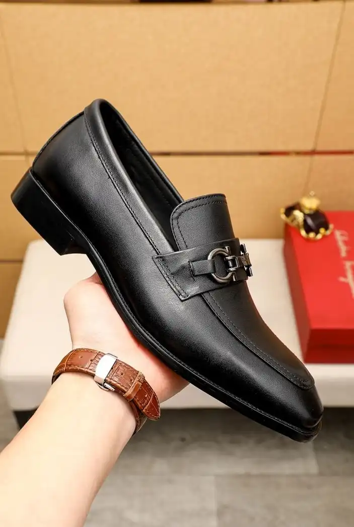 hype Ferragamo Leather Shoes